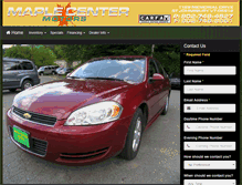 Tablet Screenshot of maplecentermotors.com